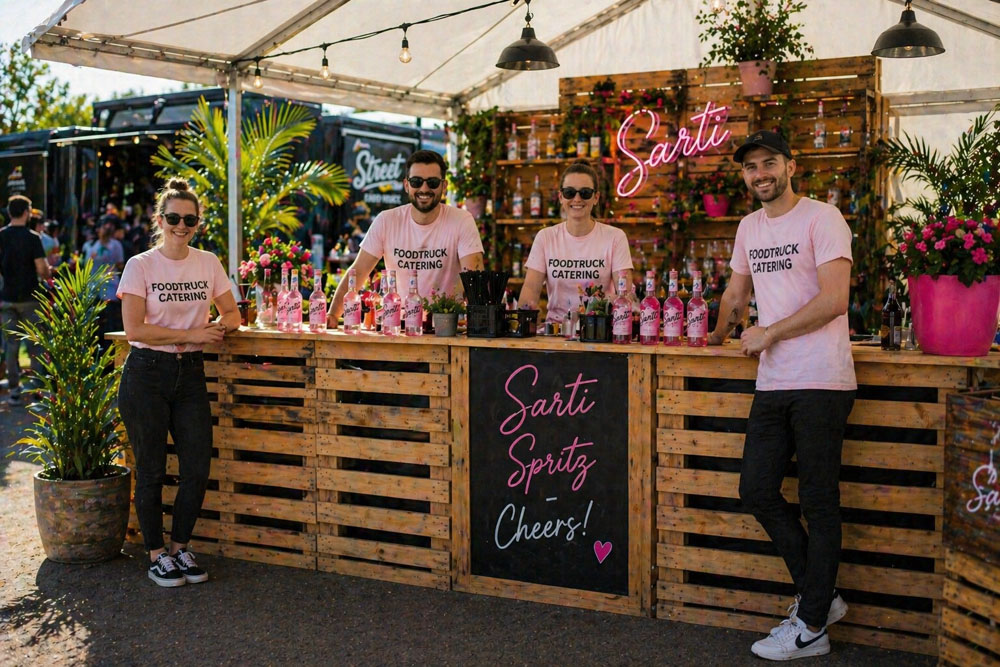Mobile Getränkebar als Ergänzung zum Foodtruck Catering – zweite Ansicht