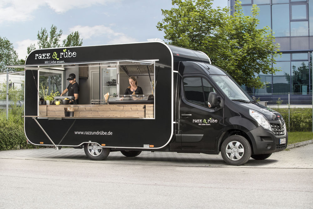Außenansicht von Razz & Rübe als vegetarisches und kreatives Streetfood Catering